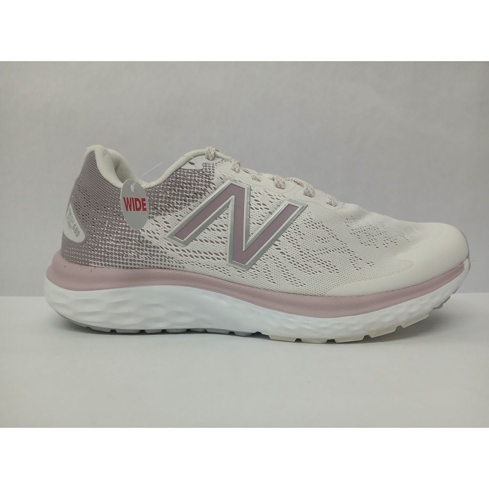 New Balance Women's Fresh Foam 680 V7 Running Shoes W680RP7 Pink White Sz 9 Wide - Picture 3 of 10
